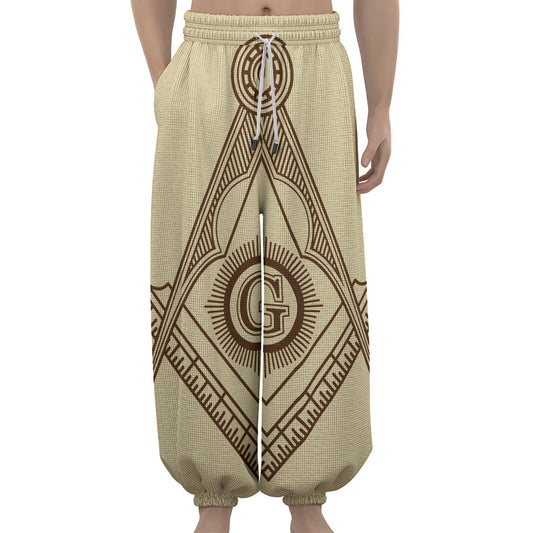 Freemasonry Symbol Print Lantern Pants