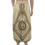 Freemasonry Symbol Print Lantern Pants