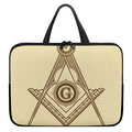 Freemasonry Symbol Print Laptop Sleeve With Handle