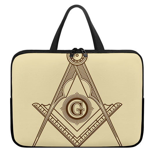Freemasonry Symbol Print Laptop Sleeve With Handle