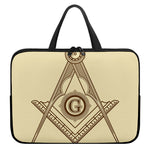 Freemasonry Symbol Print Laptop Sleeve With Handle