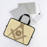 Freemasonry Symbol Print Laptop Sleeve With Handle