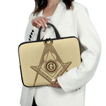 Freemasonry Symbol Print Laptop Sleeve With Handle