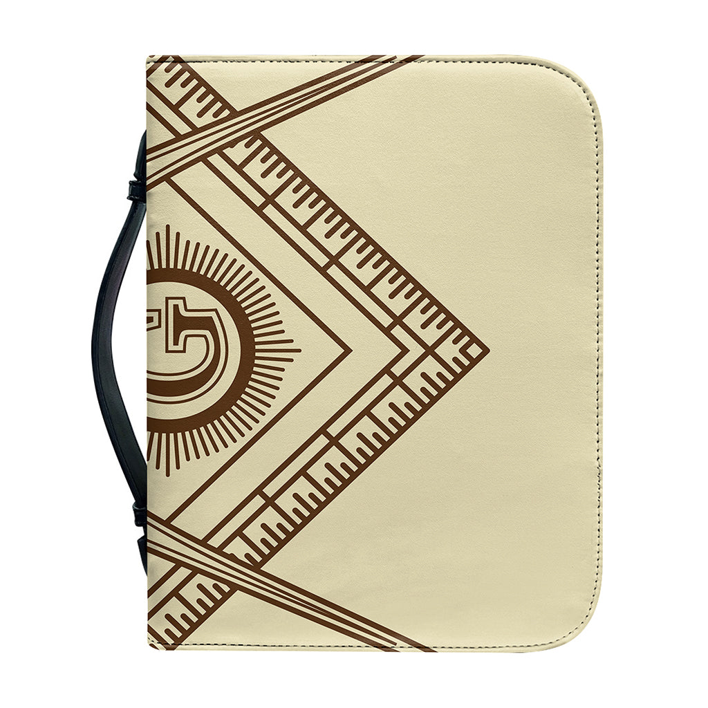 Freemasonry Symbol Print Leather Bible Cover