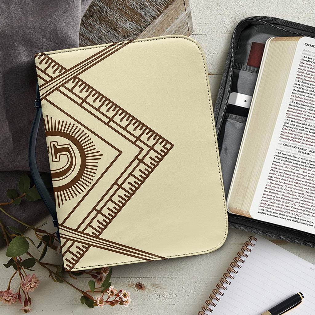 Freemasonry Symbol Print Leather Bible Cover