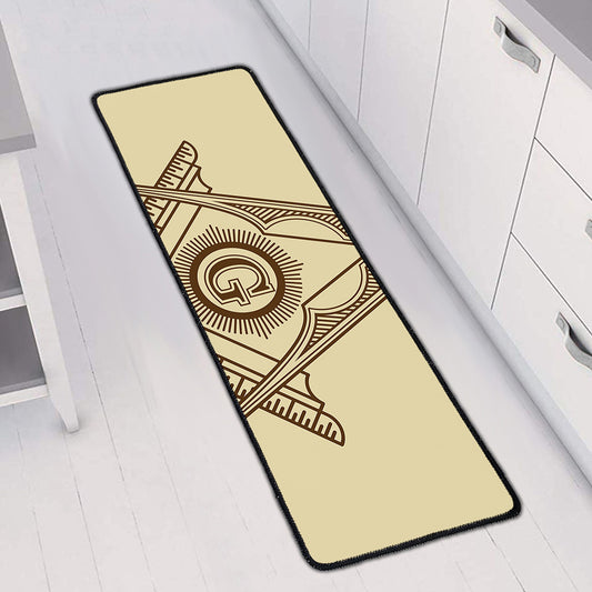 Freemasonry Symbol Print Long Kitchen Mat