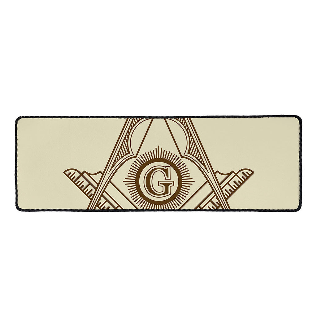 Freemasonry Symbol Print Long Kitchen Mat