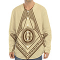 Freemasonry Symbol Print Long Sleeve Baseball Jersey