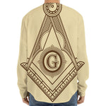 Freemasonry Symbol Print Long Sleeve Baseball Jersey