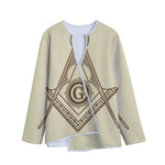 Freemasonry Symbol Print Long Sleeve Short Coat