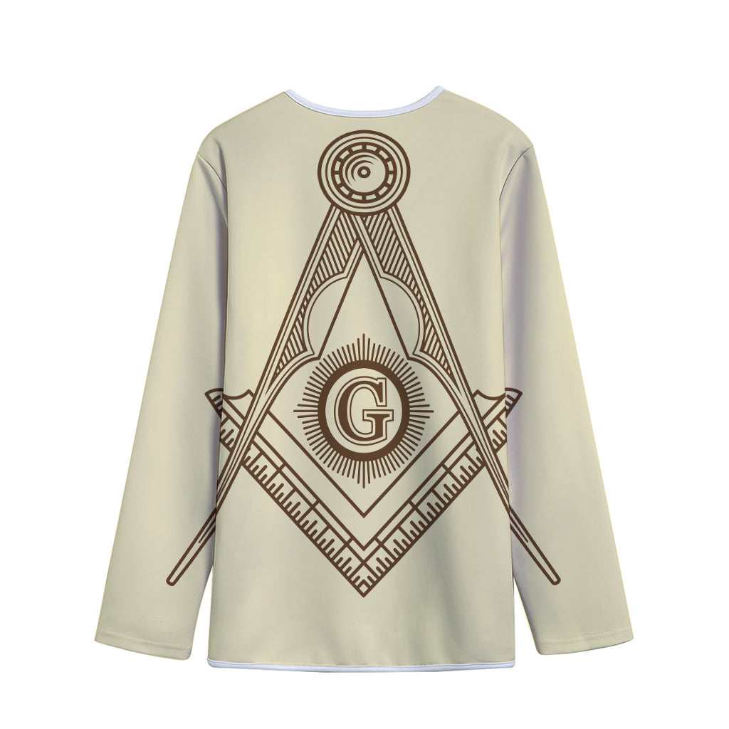 Freemasonry Symbol Print Long Sleeve Short Coat