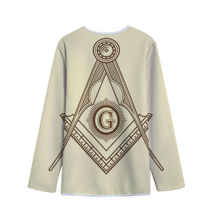 Freemasonry Symbol Print Long Sleeve Short Coat