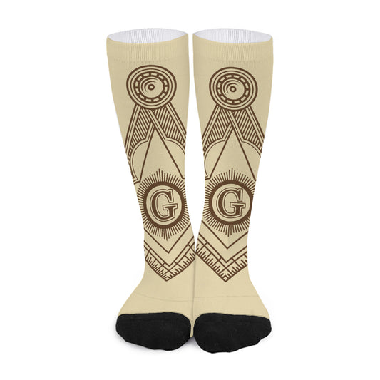 Freemasonry Symbol Print Long Socks