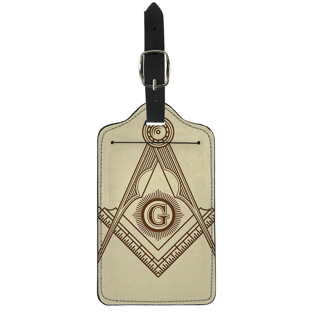Freemasonry Symbol Print Luggage Tag
