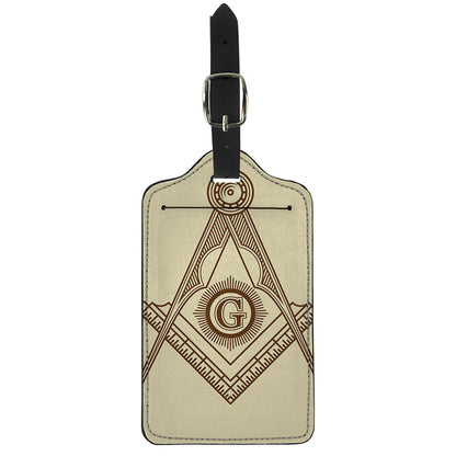 Freemasonry Symbol Print Luggage Tag