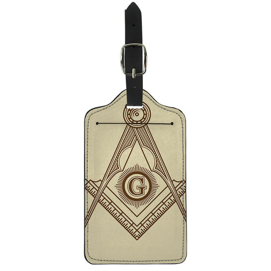 Freemasonry Symbol Print Luggage Tag