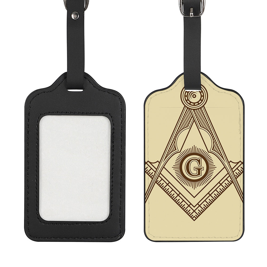 Freemasonry Symbol Print Luggage Tag
