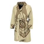 Freemasonry Symbol Print Men's Bathrobe