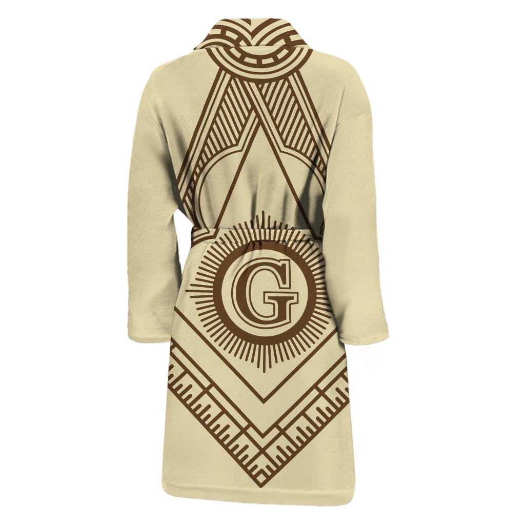 Freemasonry Symbol Print Men's Bathrobe