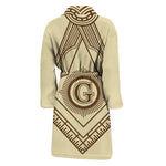 Freemasonry Symbol Print Men's Bathrobe