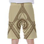Freemasonry Symbol Print Men's Beach Shorts
