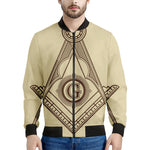 Freemasonry Symbol Print Men's Bomber Jacket