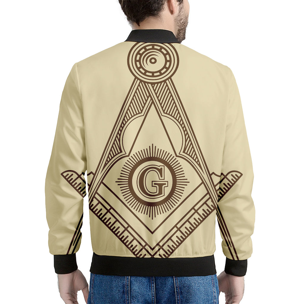 Freemasonry Symbol Print Men's Bomber Jacket