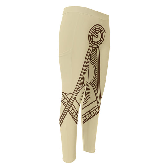 Freemasonry Symbol Print Men's Compression Pants