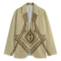 Freemasonry Symbol Print Men's Cotton Blazer