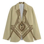 Freemasonry Symbol Print Men's Cotton Blazer