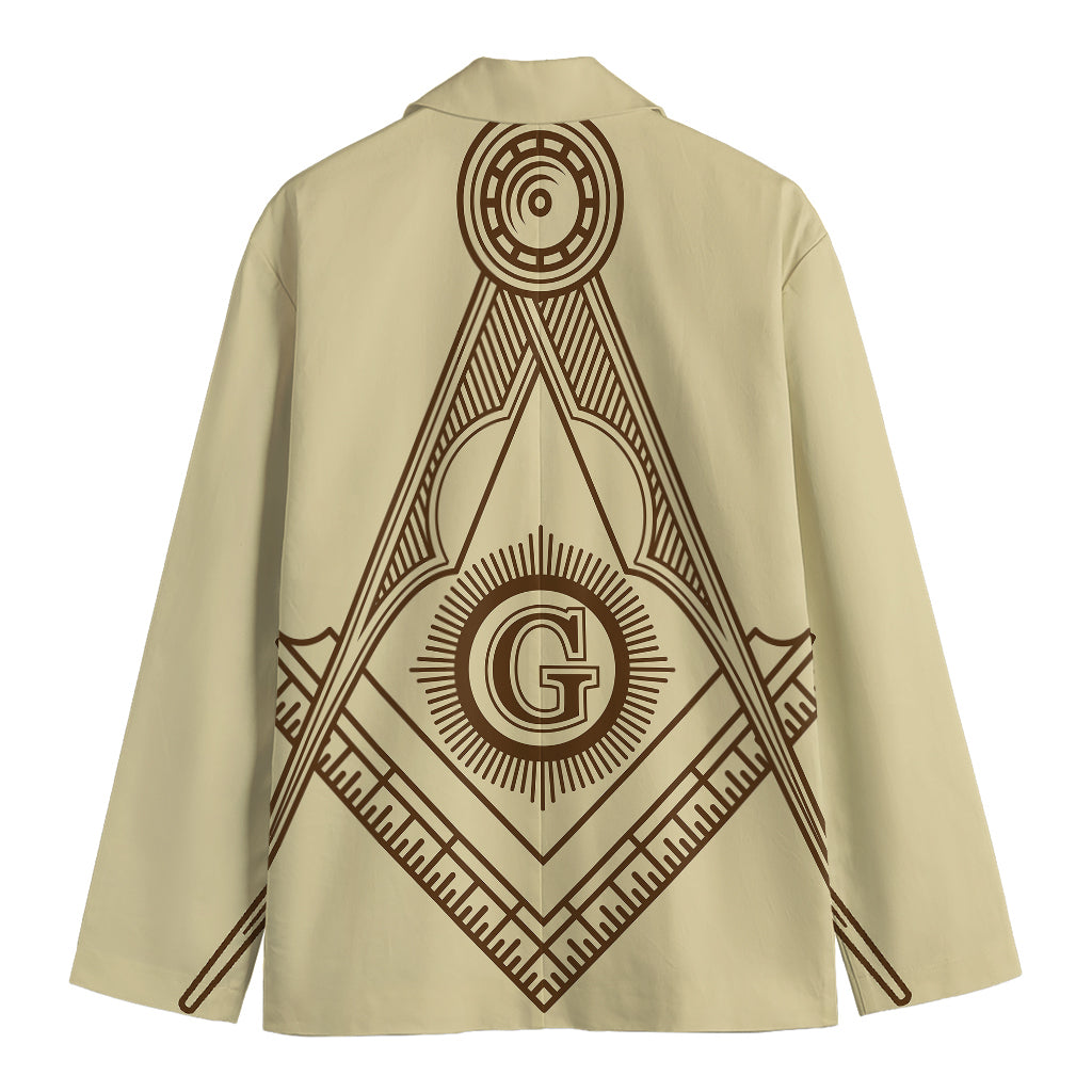 Freemasonry Symbol Print Men's Cotton Blazer