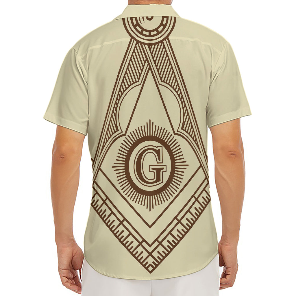 Freemasonry Symbol Print Men's Deep V-Neck Shirt
