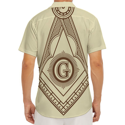 Freemasonry Symbol Print Men's Deep V-Neck Shirt