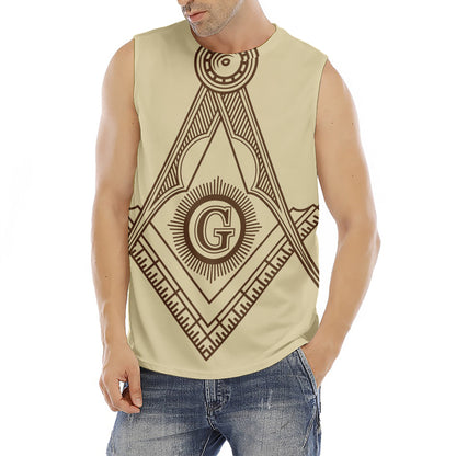 Freemasonry Symbol Print Men's Fitness Tank Top