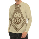 Freemasonry Symbol Print Men's Long Sleeve Rash Guard
