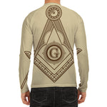 Freemasonry Symbol Print Men's Long Sleeve Rash Guard