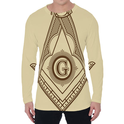 Freemasonry Symbol Print Men's Long Sleeve T-Shirt