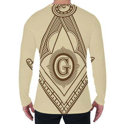 Freemasonry Symbol Print Men's Long Sleeve T-Shirt