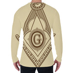 Freemasonry Symbol Print Men's Long Sleeve T-Shirt