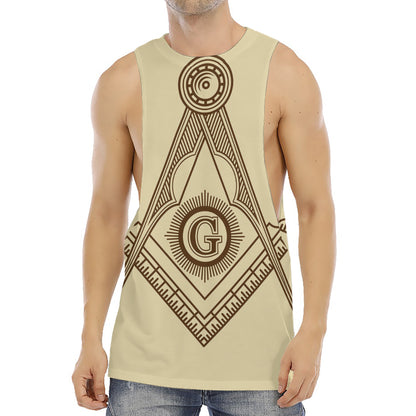 Freemasonry Symbol Print Men's Muscle Tank Top