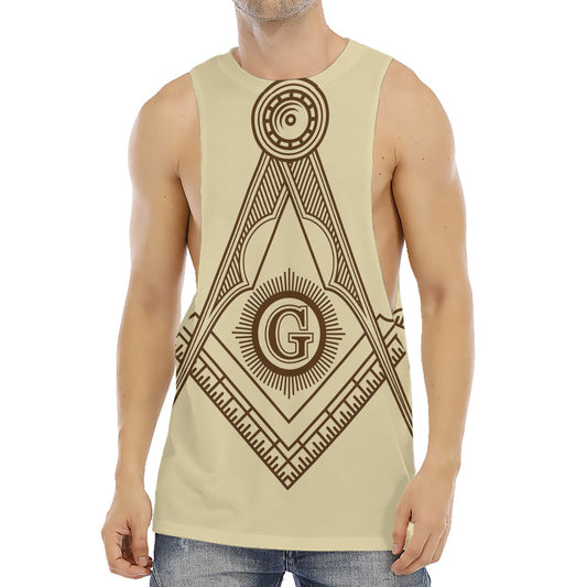 Freemasonry Symbol Print Men's Muscle Tank Top