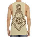 Freemasonry Symbol Print Men's Muscle Tank Top