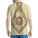 Freemasonry Symbol Print Men's Polo Shirt