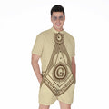 Freemasonry Symbol Print Men's Romper
