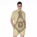 Freemasonry Symbol Print Men's Rompers