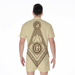 Freemasonry Symbol Print Men's Rompers