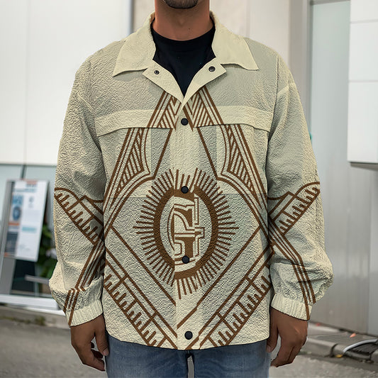 Freemasonry Symbol Print Men's Shirt Jacket