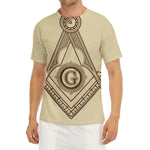 Freemasonry Symbol Print Men's Short Sleeve Rash Guard