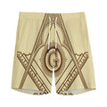 Freemasonry Symbol Print Men's Athletic Shorts