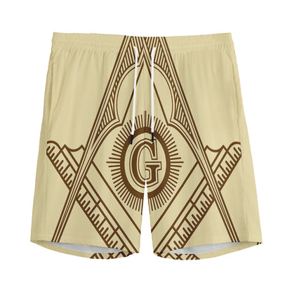 Freemasonry Symbol Print Men's Sports Shorts